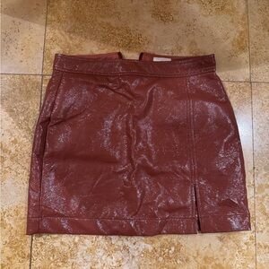 Aritzia Wilfred Red Mini Pencil Skirt